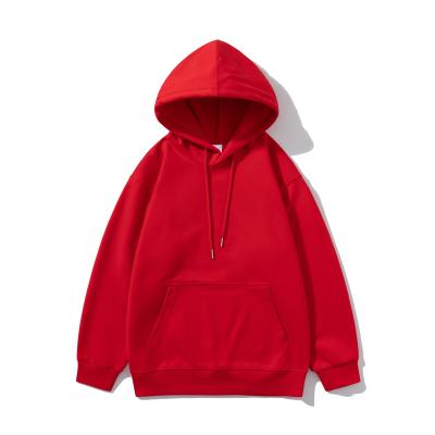 China FODARLLOY Fashion Vintage Hoodie OEM Streetwear Essentials Oversize Unisex Pull Coat Men's Hoodies Pullover Red for sale