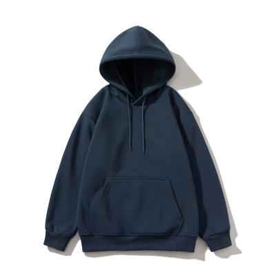 China FODARLLOY Fashion Vintage Hoodie OEM Streetwear Essentials Oversize Unisex Pull Coat Men's Hoodies Pullover Dark Blue for sale