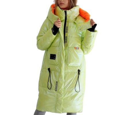 China FODARLLOY Ladies Warm Hooded Cotton-padded Clothes Slim Long Down Winter Jackets Women Coats for sale