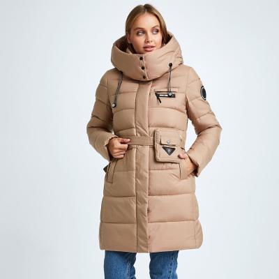 China FODARLLOY Ladies Warm Hooded Cotton-padded Clothes Slim Long Down Winter Jackets Women Coats Woman Coat Elegant Casual Thick for sale
