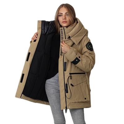 China FODARLLOY Manufacturers direct selling Ladies winter long parker cotton-padded jacket for sale