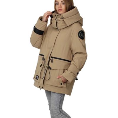 China FODARLLOY winter Hot sale keep warm hooded Bright skin ladies overcoat designs women for wholesales Cotton-padded Clothes for sale