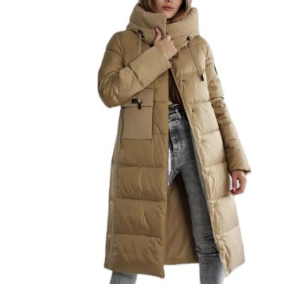 China FODARLLOY Collection Warm Hooded Cotton-padded Clothes Slim Long Down Winter Jackets Women Coats Woman Coat Elegant Casual Thick for sale