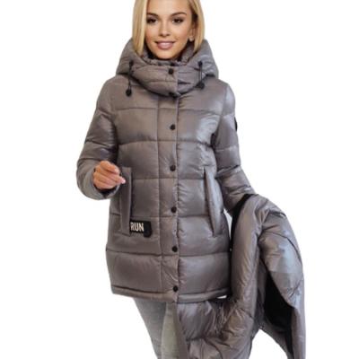 China FODARLLOY padded clothes women's fashionable Hoodies Ladies Coats Winter Warm Long Coat Jacket Cotton Clothes for sale
