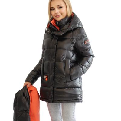 China FODARLLOY Long clothes winter bright face loose warm women's cotton padded jacket coat for sale
