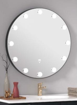 Quality Round Anti Fog Modern LED Bathroom Mirrors Adjustable Brightness for sale