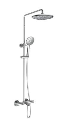 China Zinc Handle Robust Copper Construction Thermostatic Mixer Shower With Rain Head for sale