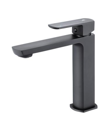 China PVD Electroplating Solid Brass Single Hole Basin Mixer Tap for sale