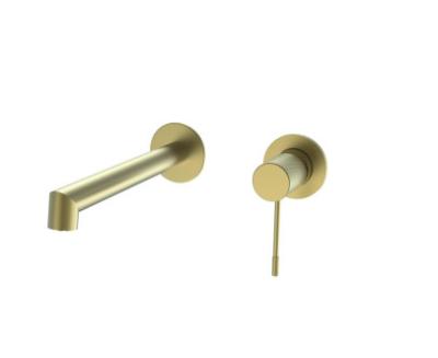 China Zinc Alloy Brushed Gold Wall Mounted Bath Shower Mixer Taps for sale
