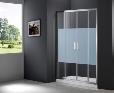 Chine Salle de bain chrome poli Salle de douche 6 mm Vitre Salle humide Écran en verre à vendre