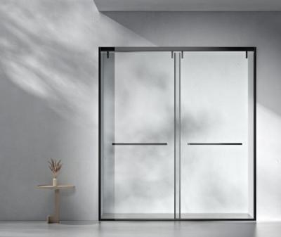 China 58 Inch Frameless Shower Cabin Sliding Doors Tempered Glass Material for sale