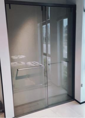 China Draad ingebouwde glazen douche hut schuifdeur 60 inch schuifglas douche deur Te koop