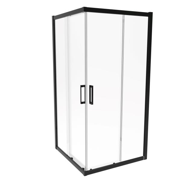 Quality Aluminum  , Matte Black Color , Square Sliding Door,1 Fixed 1 Move for sale