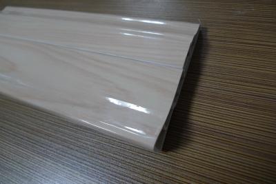 China 9 CM High PVC Skirting Board Covers Plastic Glossy Symmetrical Design for sale