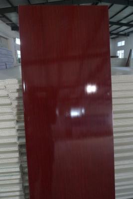 China Wooden Color PVC Door Panel Both Side Glossy Printing 66CM Width for sale