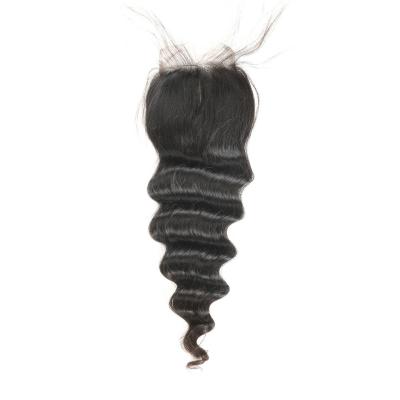 China Cierre de mirada natural del cordón del cabello humano ningún aspecto de moda del enredo en venta