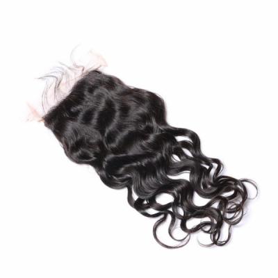 China Fechamento natural do laço do cabelo humano da onda/fechamento frontal do laço com cabelo do bebê à venda