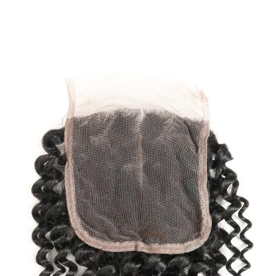 China Limpie el cierre 4 * 4, pelucas de cordón humanas del cordón del cabello humano de la trama con el pelo del bebé en venta