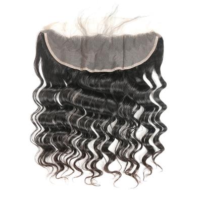 China Natural Color Ear To Ear Frontal Closure 10 Inch Double Weft No Synthetic Hair for sale