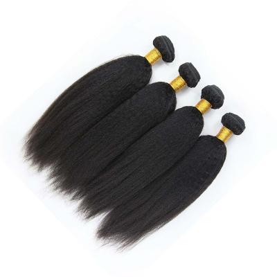Китай Мягкие Кинкы прямые расширения вьющиеся волосы девственницы 4 пачки подгоняли длину продается