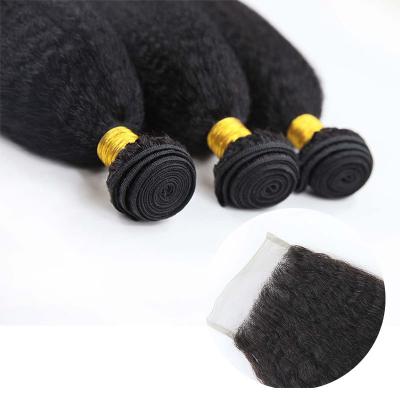 China Long Kinky Straight Peruvian Wavy Curly Virgin Hair 3 Bundles With Closure for sale