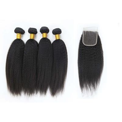 China Authentisches 8A 22 Zoll-peruanisches gerades Haar mit Schließung kein synthetisches Haar zu verkaufen