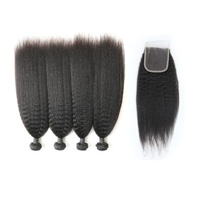China 24 Inch 100 Peruvian Virgin Remy Hair Kinky Straight No Chemical Process for sale