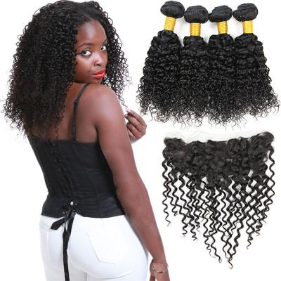 China 8A Virgin Malaysian Remy Deep Curly Human Hair Weave No Synthetic Hair for sale