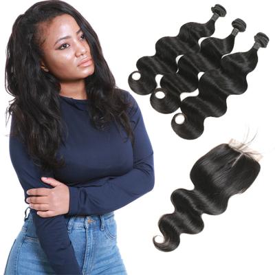 China 3 Bundles Brazilian Remy Virgin Hair Extensions Body Wave Customized Length for sale
