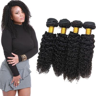 China Double Weft Remy Jerry Curly Hair Weave Bundles 24 Inch No Synthetic Hair for sale