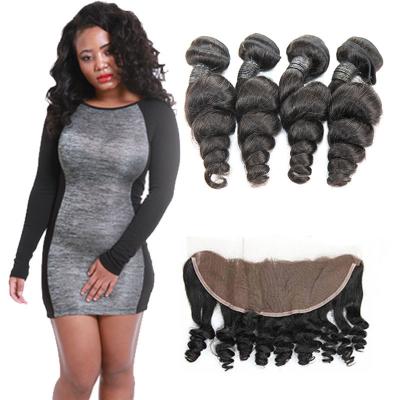 China Real Healthy 100 Loose Wave Hair Extensions 4 Bundles No Synthetic Hair for sale