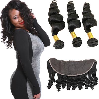 China Smooth Pure Loose Wave Remy Hair Weave No Shedding Fashionable Color for sale