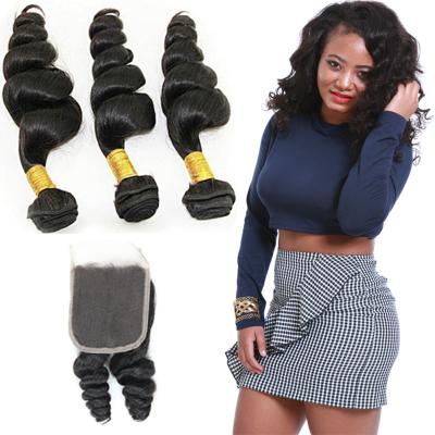 China Thick 18 Inch Loose Curly Hair Extensions , Raw Indian Loose Curly Hair for sale