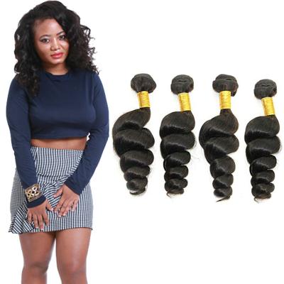 China Natural Brown Loose Curly Brazilian Remy Virgin Hair No Synthetic Hair for sale