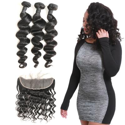 China Healthy Natural Color Loose Curly Indian Remy Hair Weave No Tangle OEM Service for sale