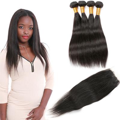 China Unprocessed Indian Human Hair Bundles / Straight Indian Remy Hair Weave for sale
