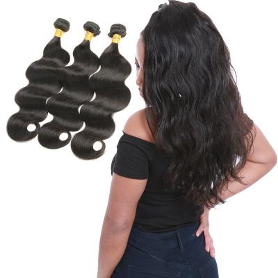 China Long Genuine Human Hair Extensions Body Wave 30 Inch No Synthetic Hair for sale