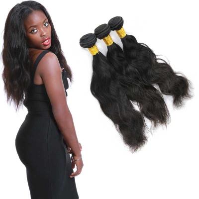 China Clean Weft Natural Wave Virgin Hair , Virgin Peruvian Remy Natural Wave Hair for sale