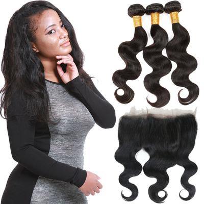 China Thick 360 Lace Frontal Closure , Lace Front Closure Human Hair Non - Remy Hair for sale
