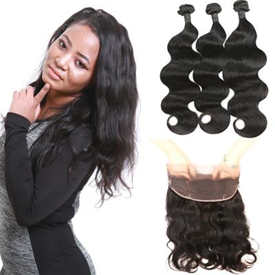 China Smooth 9A 360 Lace Frontal Body Wave 22 Inch 100 Raw Virgin Hair No Tangle for sale