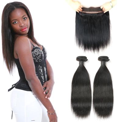 China Raw 360 Lace Frontal Closure , Natural Black 360 Lace Frontal Human Hair for sale