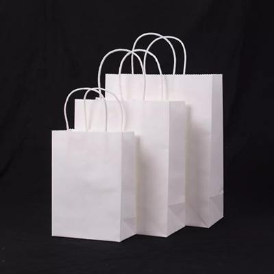China Flexo Printing Flat Handle Brown Paper Grocery Bags 12x7x17cm for sale