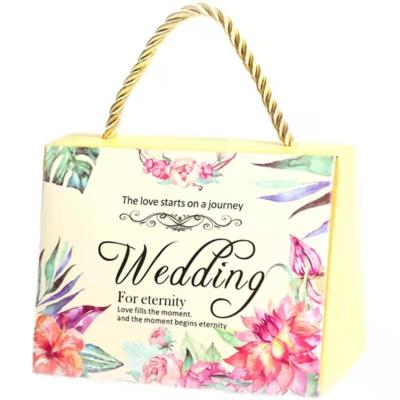 China 200gsm Mini Wedding Paper Gift Bag Glossy Lamination Bridesmaid Paper Bag for sale