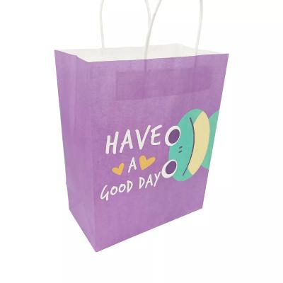 China Animal Print 90gsm 100gsm 110gsm Paper Shopping Bags With Twisted Handles for sale