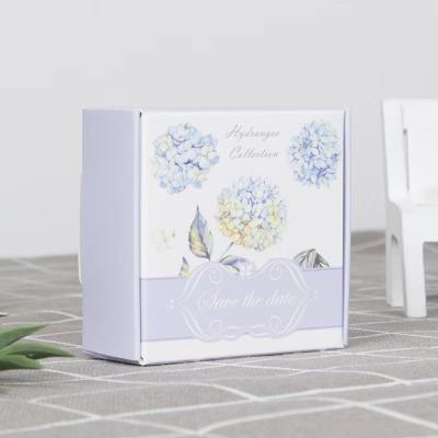 China Laminación brillante de empaquetado de papel de marfil verde azul de la caja de Scrunchie del rosa en venta