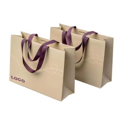China Customized Logo Letterpress Wedding Small Paper Bags For Jewelry for sale