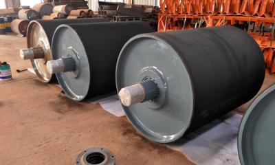 China Flat Belt Rubber Lagging Pulley for sale