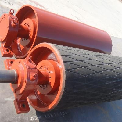 China Diamond Grooved 	Rubber Lagging Pulley for sale