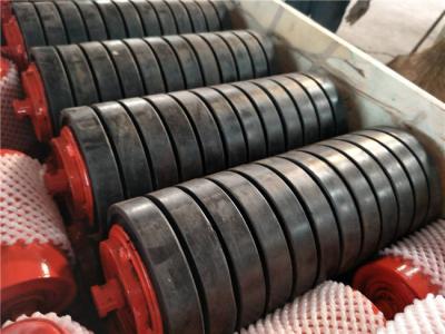 China Rubber Lined 0.4kW Conveyor Impact Roller DIN S235JR Impact Idlers for sale