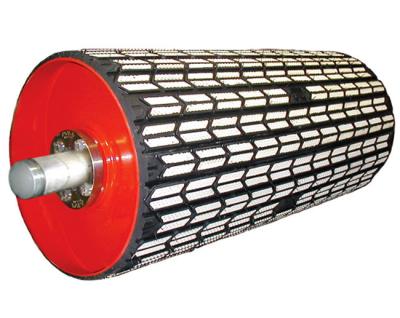 China Herringbone Lagging Conveyor Belt Drive Pulley For Fertilizer Industry for sale
